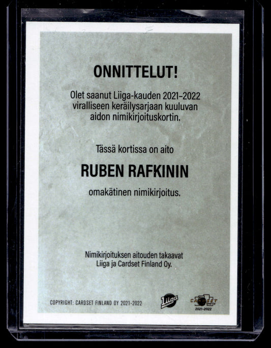 2021-22 Cardset Signature - Ruben Rafkin /125