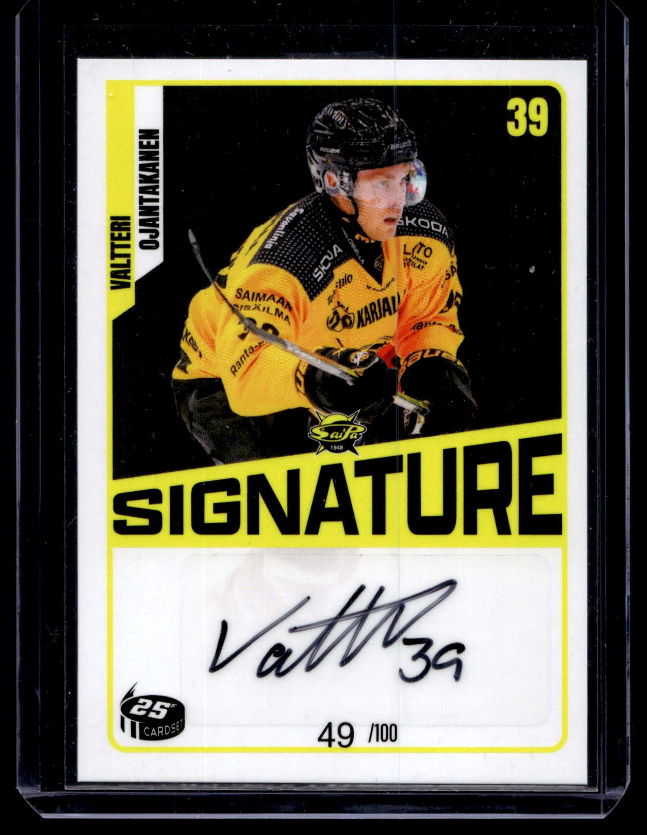 2023-24 Cardset Signature - Valtteri Ojantakainen /100