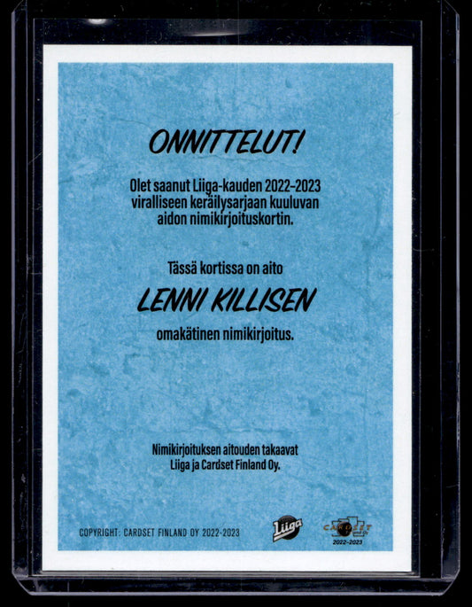 2022-23 Cardset Signature - Lenni Killinen /100