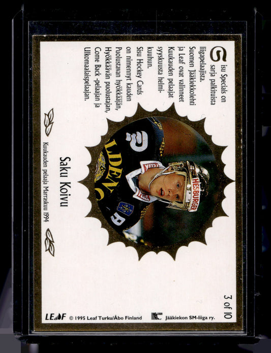 1995-95 Sisu Specials White - Saku Koivu #3