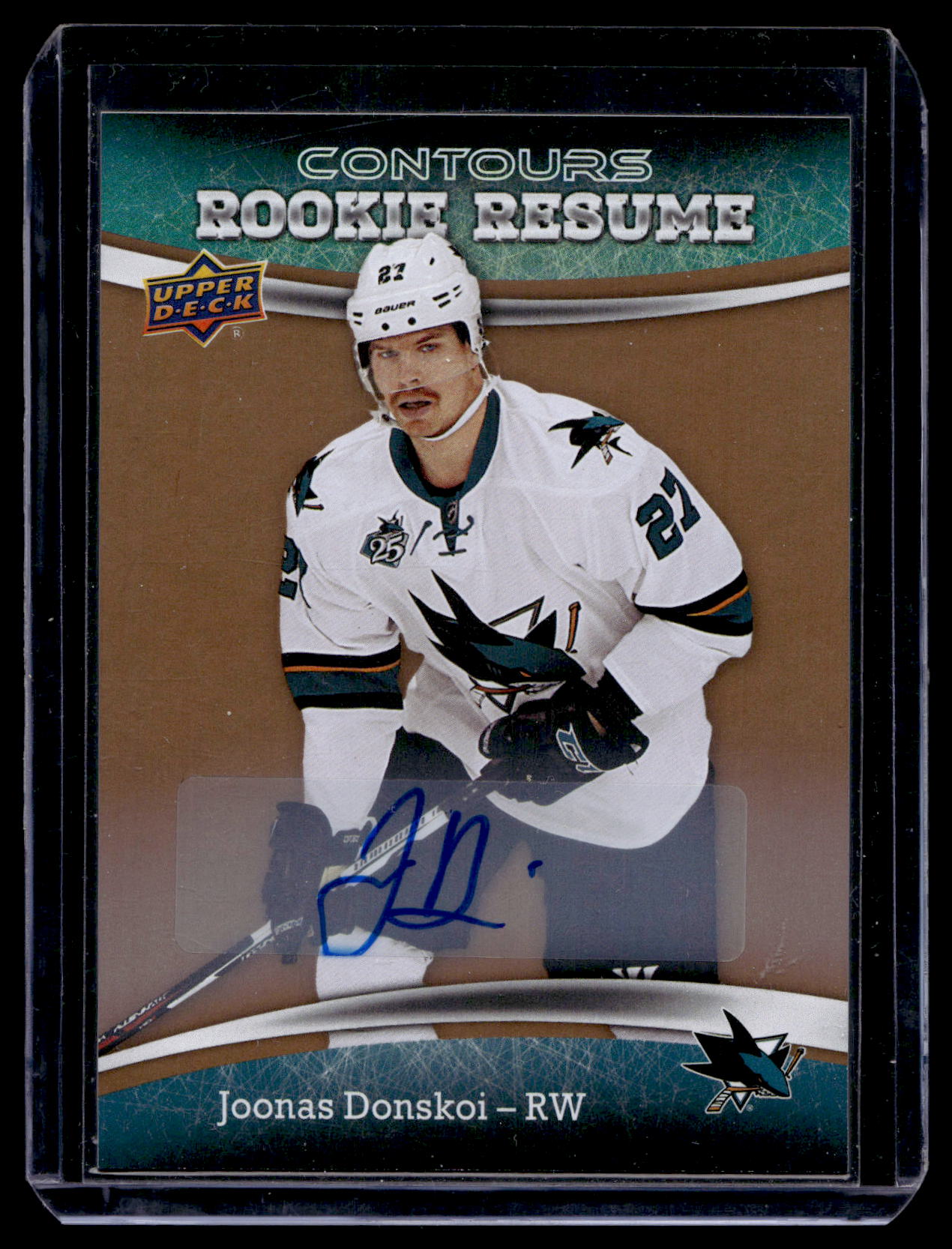 2015-16 Upper Deck Contours - Rookie Resume - Gold Rainbow Autographs - Joonas Donskoi #RR-49 RY