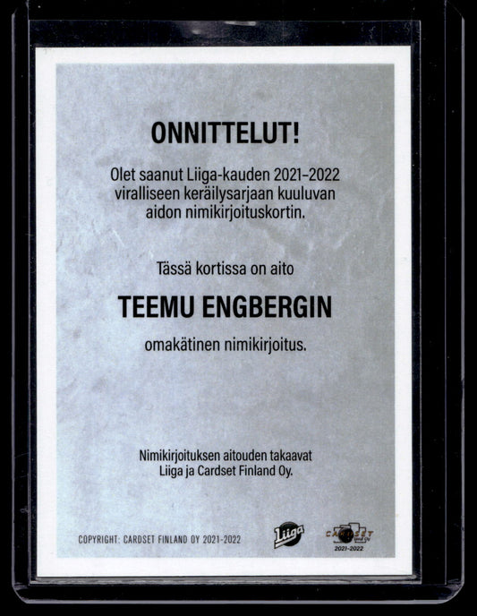 2021-22 Cardset Signature Limited Edition - Teemu Engberg /25