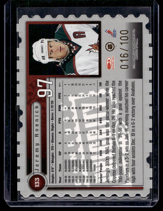 1997-98 Donruss Priority - Stamp of Approval - Jeremy Roenick #133 /100