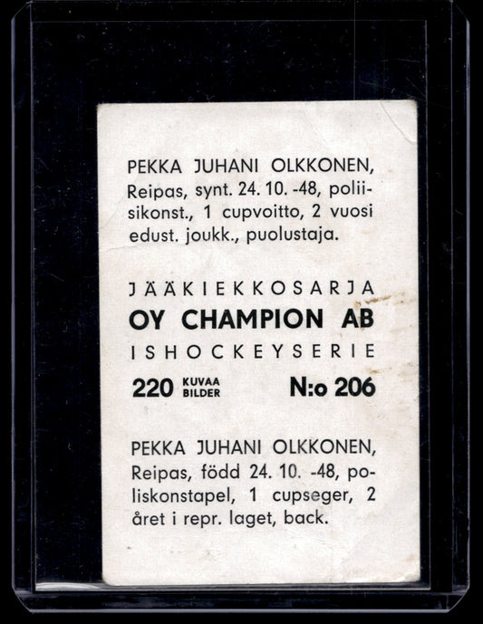 1966 Champion Jääkiekkosarja - Pekka Juhani Olkkonen #206