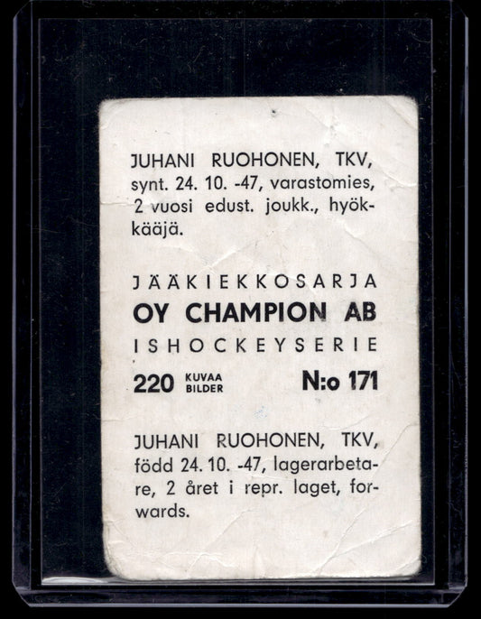 1966 Champion Jääkiekkosarja - Juhani Ruohonen #171