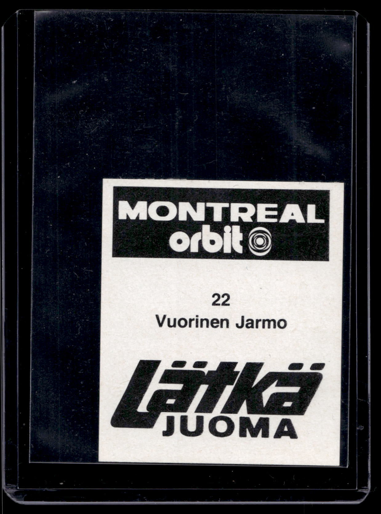 1980 Mallasjuoma Lätkäjuoma - Jarmo Vuorinen #22