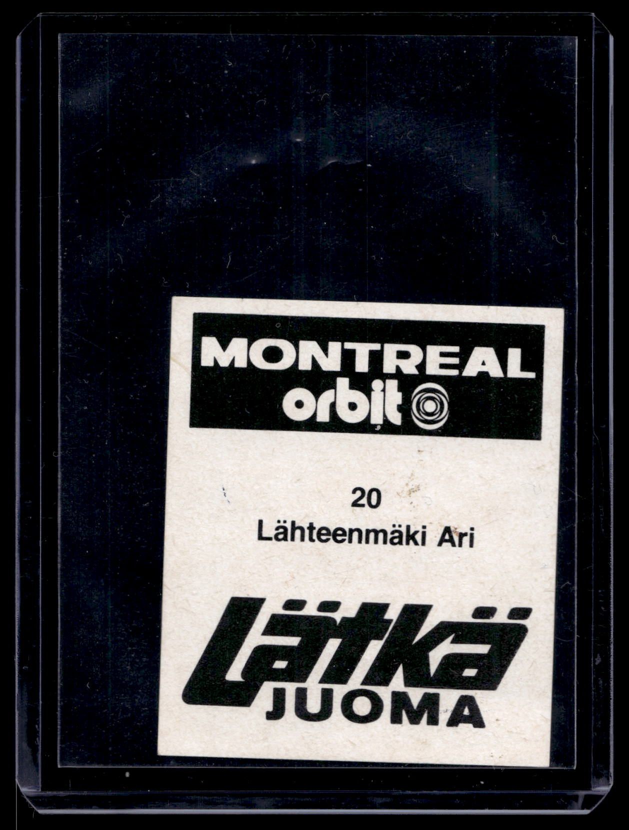 1980 Mallasjuoma Lätkäjuoma - Ari Lahteenmaki #20