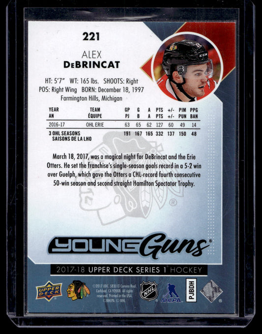 2017-18 Upper Deck Young Guns - Alex Debrincat #221 RC