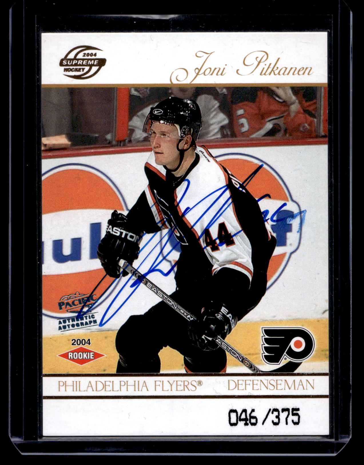 2003-04 Pacific Supreme - Rookie Autographs - Joni Pitkanen #131 /375 RC