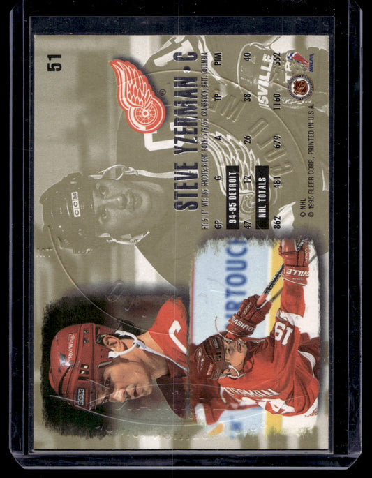 1995-96 Fleer Ultra - Gold Medallion Edition - Steve Yzerman #51
