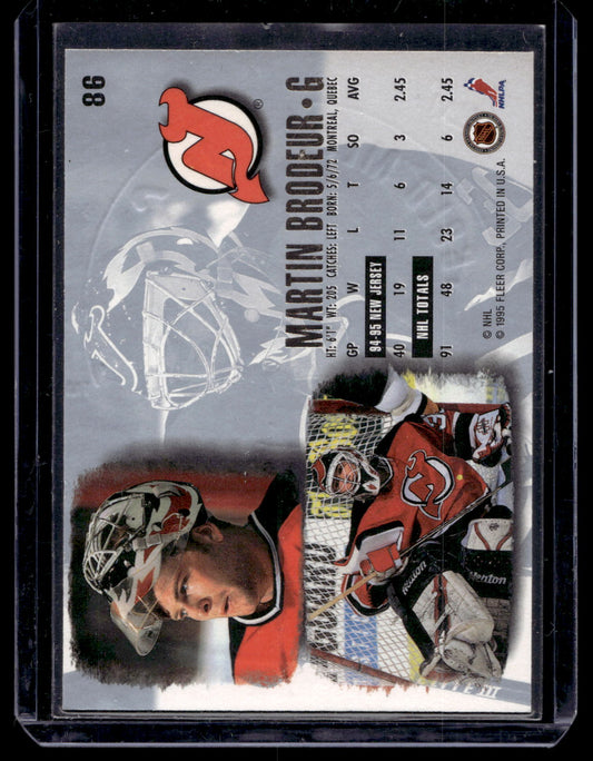 1995-96 Fleer Ultra - Gold Medallion Edition - Martin Brodeur #86
