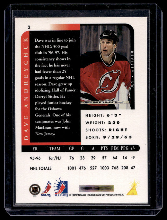1996-97 Pinnacle Be A Player - Autographs - Dave Andreychuk #2