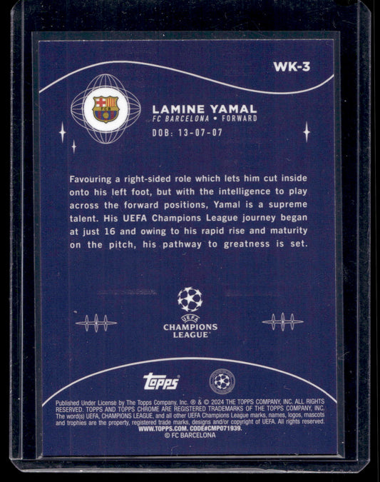 2023-24 Topps Chrome UEFA Club Competitions - Wonderkids - Lamine Yamal #WK-3 RY