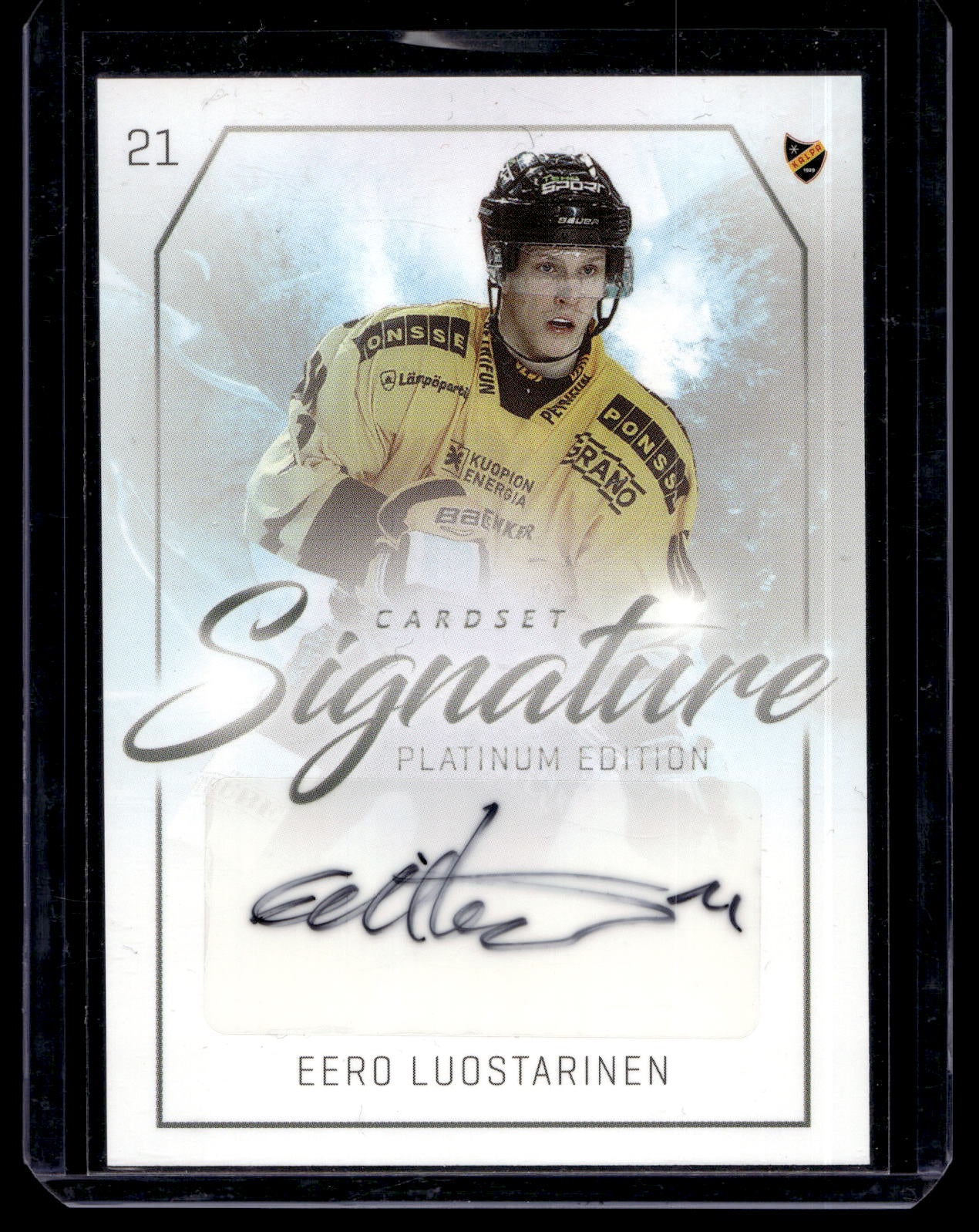 2018-19 Cardset Signature Platinum Edition - Eero Luostarinen /125