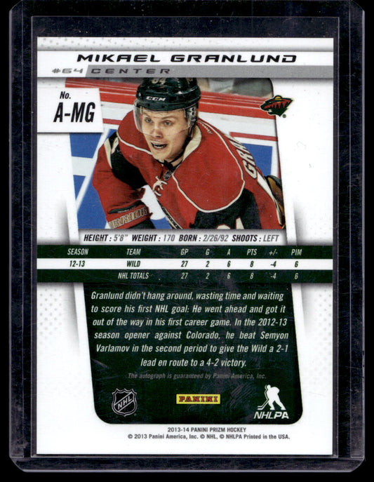 2013-14 Panini Prizm - Rookie Autographs - Mikael Granlund #A-MG RY