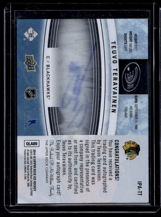 2014-15 Upper Deck Ice - Premieres Autographs - Teuvo Teravainen #IPA-TT RY