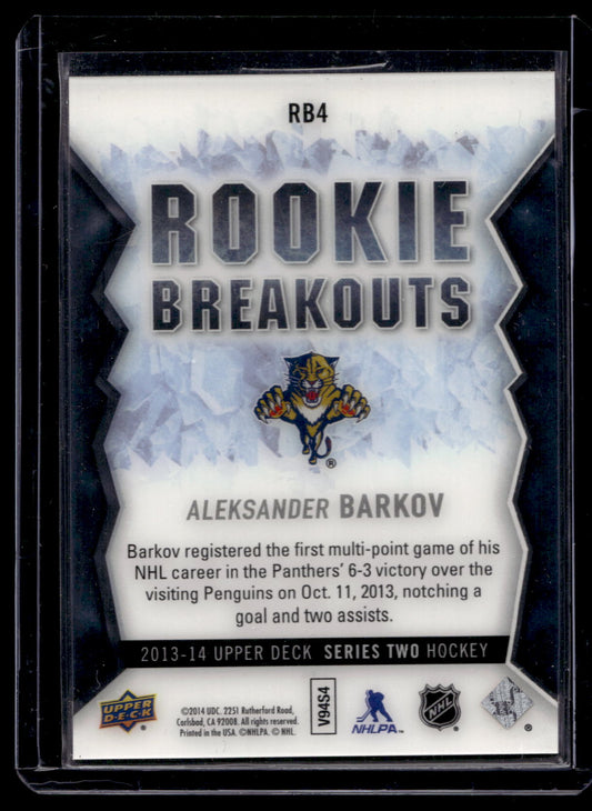 2013-14 Upper Deck - Rookie Breakouts - Aleksander Barkov #RB4 /100