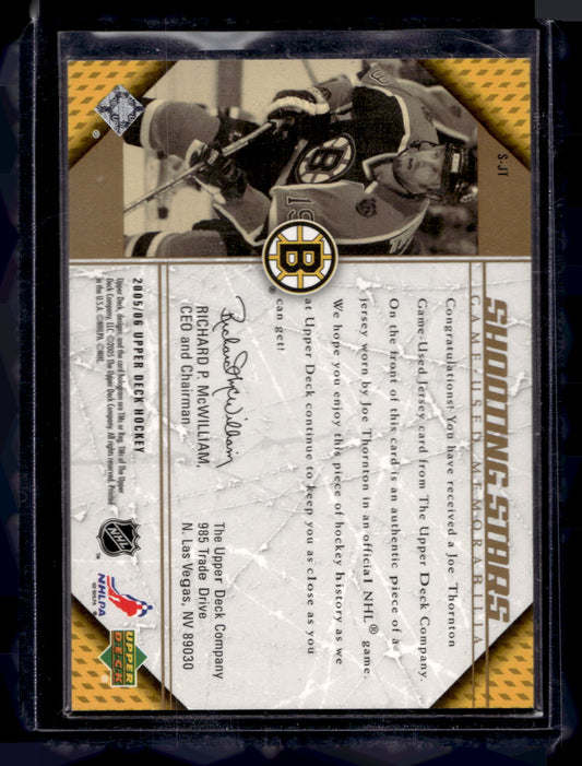 2005-06 Upper Deck - Shooting Stars Game-Used Memorabilia - Joe Thornton #S-JT