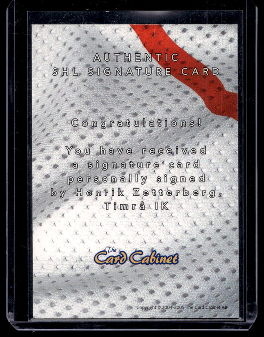 2004-05 SHL Signatures - Henrik Zetterberg