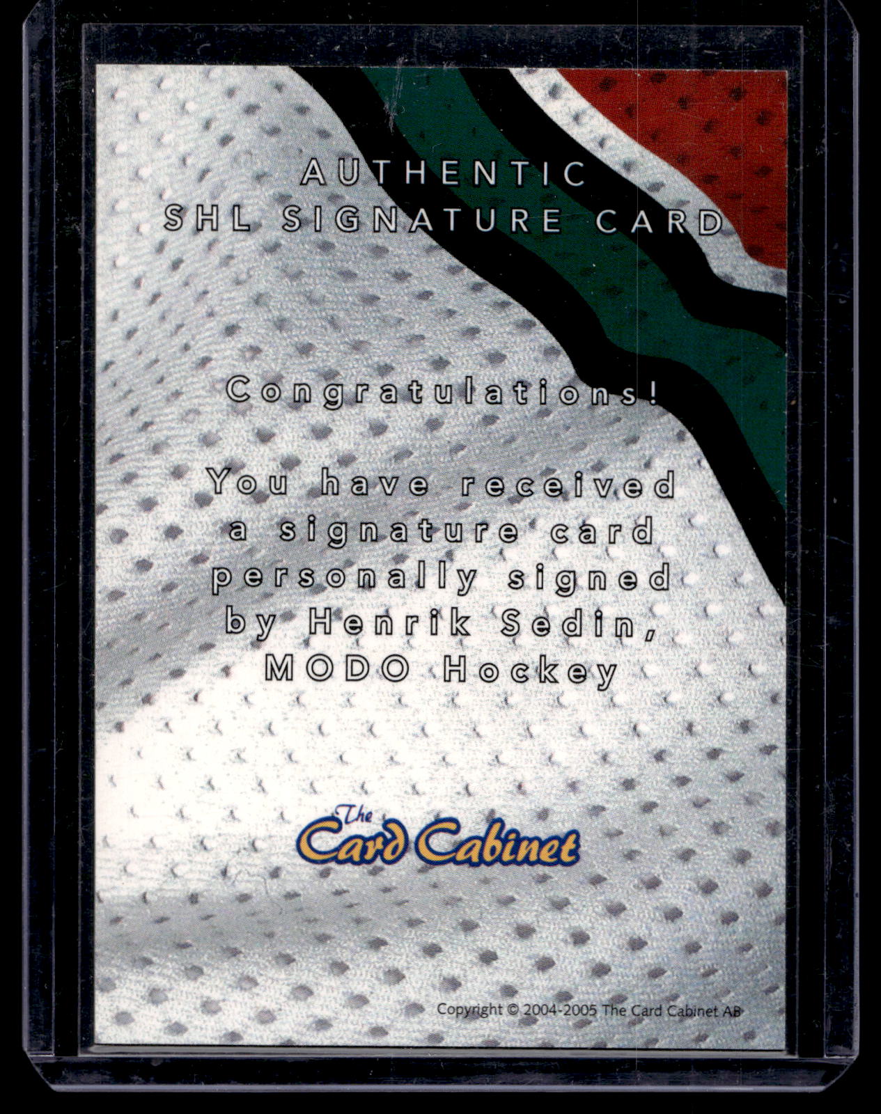 2004-05 SHL Signatures - Henrik Sedin