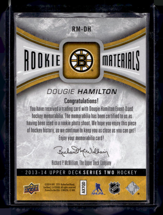 2013-14 Upper Deck - Rookie Materials - Dougie Hamilton #RM-DH RY