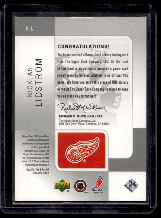2000-01 Upper Deck SP Game Used Edition - Tools of the Game - Nicklas Lidstrom #NL