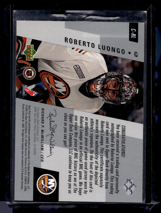 2000-01 Upper Deck - Canadian Hero Jersey Signatures - Roberto Luongo #C-RL