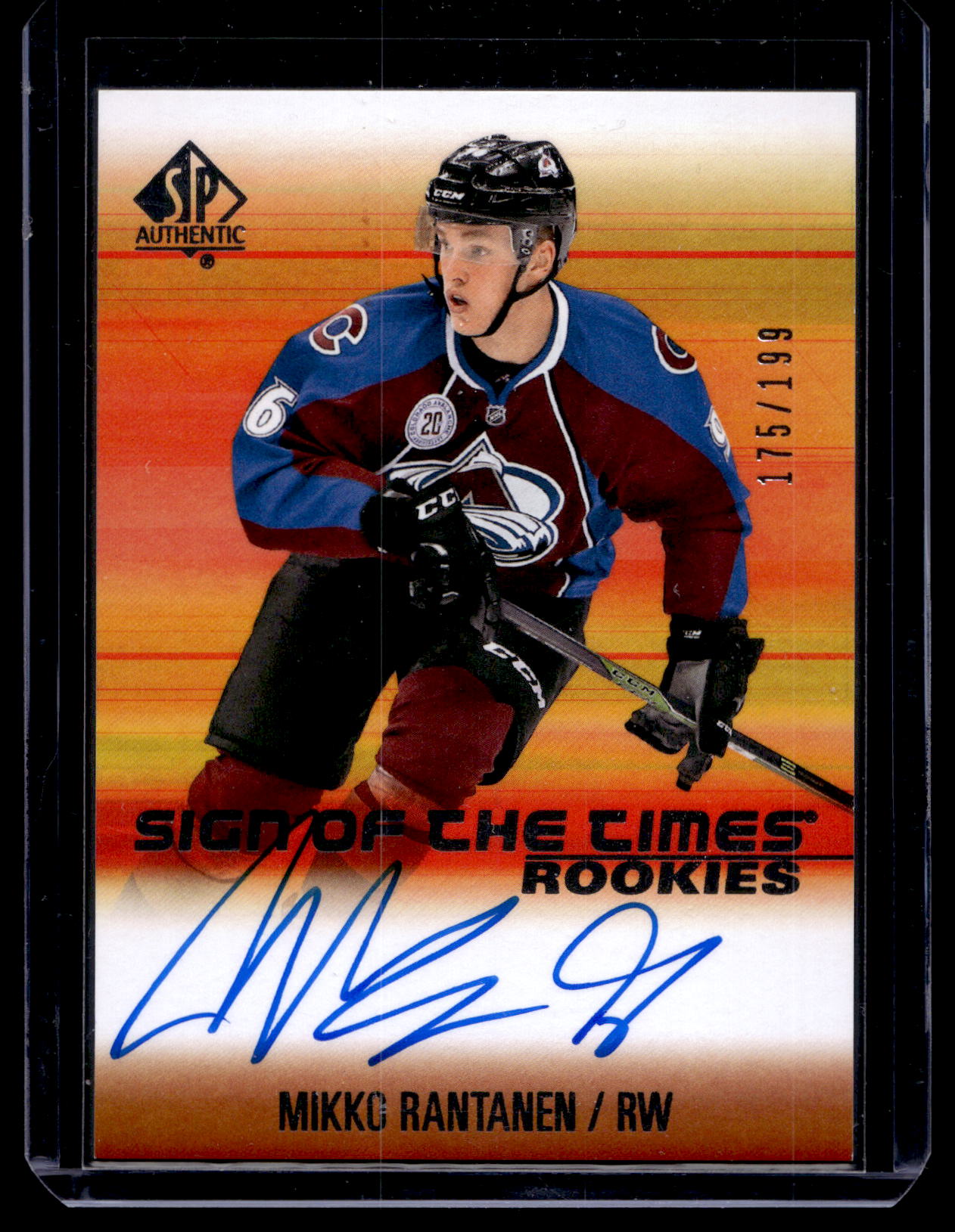 2015-16 SP Authentic - Sign of the Times Rookies - Mikko Rantanen #SOTR-MR /199 RY