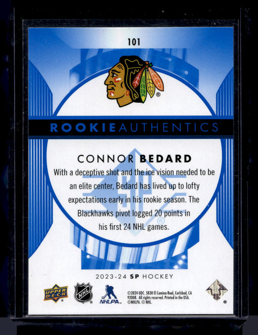 2023-24 Upper Deck SP - Retail - Blue - Rookie Authentics - Connor Bedard #101 RY