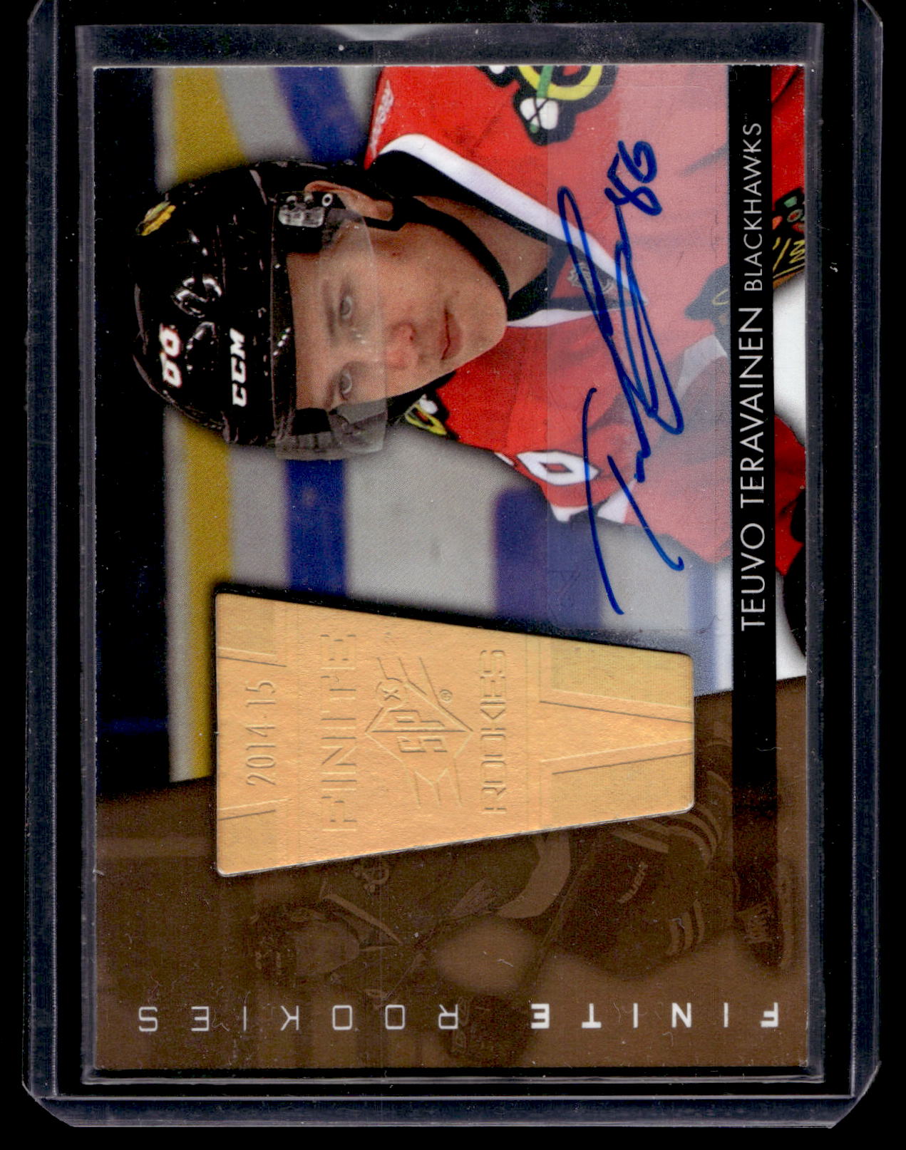 2014-15 Upper Deck SPx - Finite Rookies - Autographs - Teuvo Teravainen #5 /125 RY