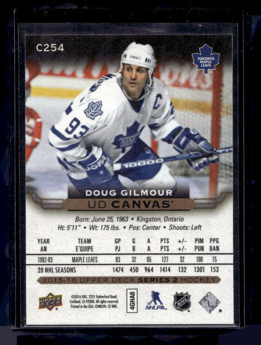 2015-16 Upper Deck - UD Canvas - Retired Stars - Doug Gilmour #C254