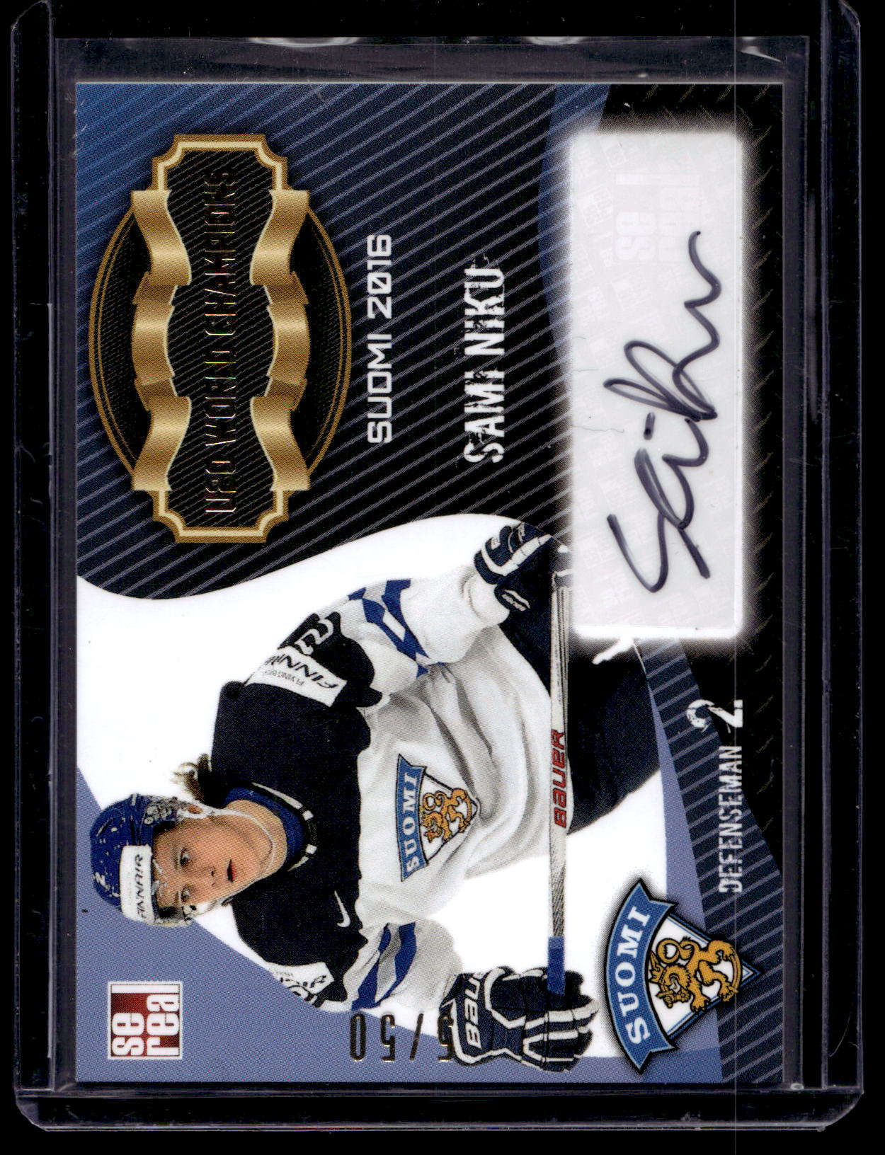 2016 Sereal Team Finland U20 World Champions Autograph - Sami Niku #FIN-U20-A03 /50