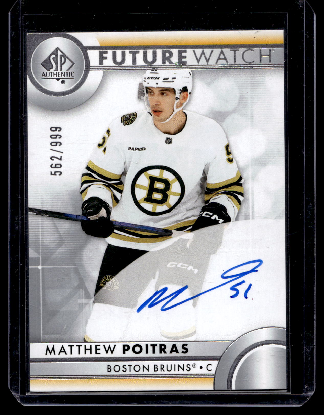 2023-24 Upper Deck SP Authentic - Autographed Future Watch - Matthew Poitras #193 /999 RC