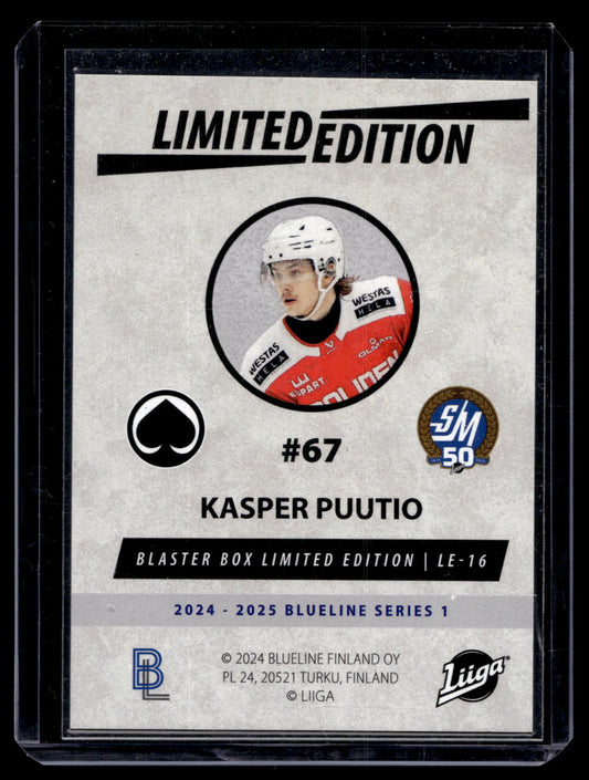 2024-25 Blueline Limited Edition Green - Kasper Puutio #LE-16
