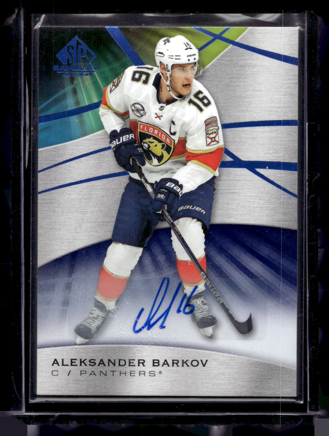 2019-20 Upper Deck SP Game Used - Blue Auto - Aleksander Barkov #63