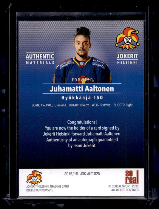 2015-16 Cereal Jokerit Autograph - Juhamatti Aaltonen #JOK-AUT-025 /80
