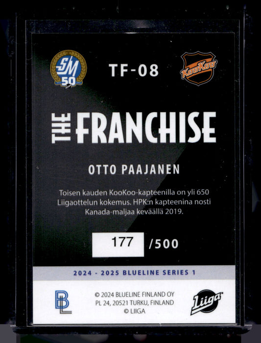 2024-25 Blueline Franchise Gold - Otto Paajanen #TF-08 /500