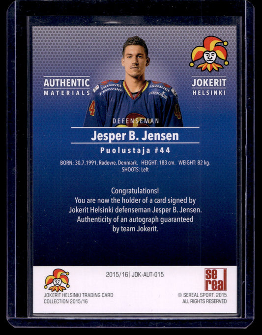 2015-16 Cereal Jokerit Autograph - Jesper B. Jensen #JOK-AUT-015 /80