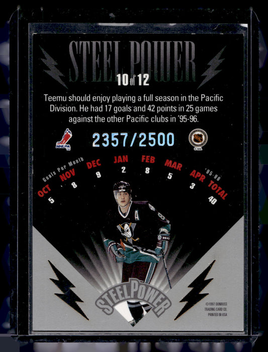 1996-97 Leaf Preferred - Steel Power - Teemu Selanne #10 /2500