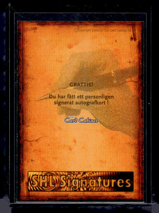 2004-05 SHL Signatures - Kimmo Kapanen