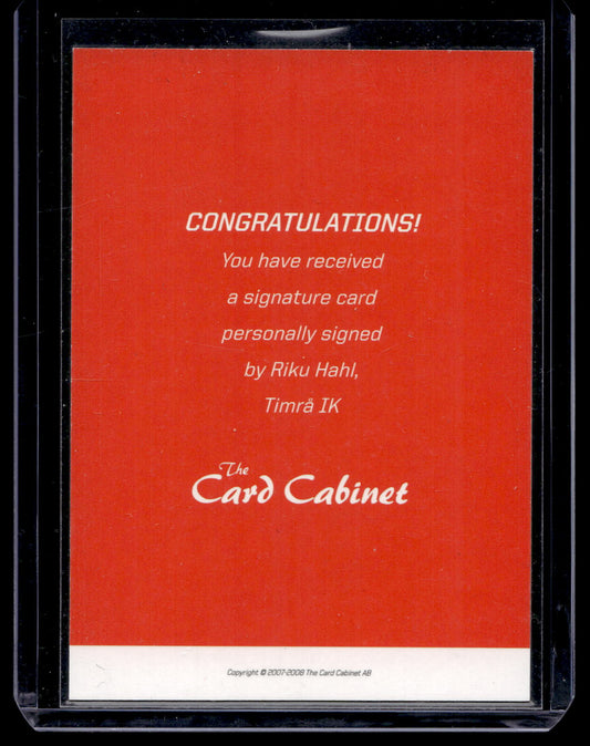 2007-08 SHL Signatures - Riku Hahl