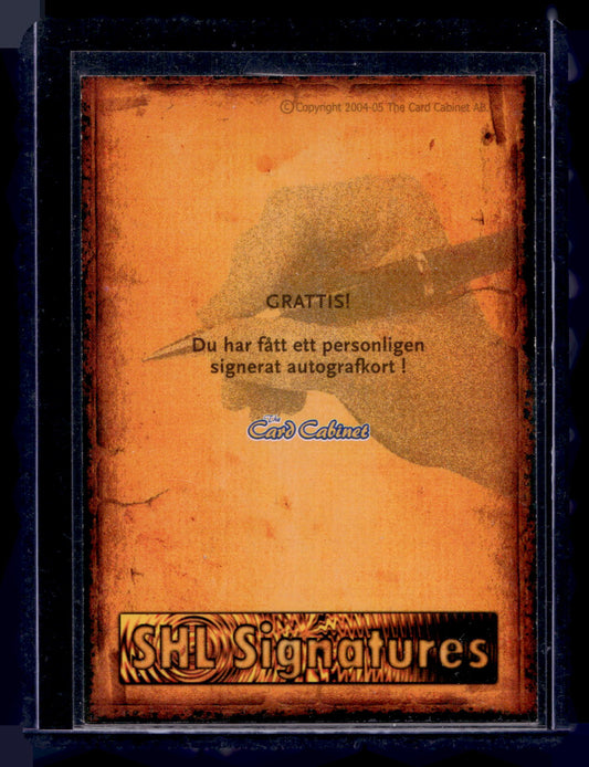 2004-05 SHL Signatures - Fredrik Norrena