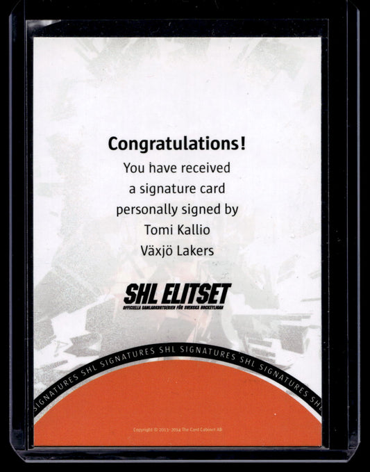 2013-14 SHL Signatures - Tomi Kallio