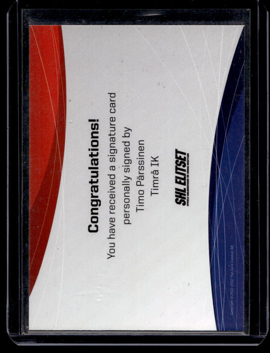 2011-12 SHL Signatures - Timo Parssinen