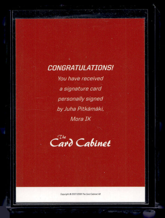 2007-08 SHL Signatures - Juha Pitkamaki