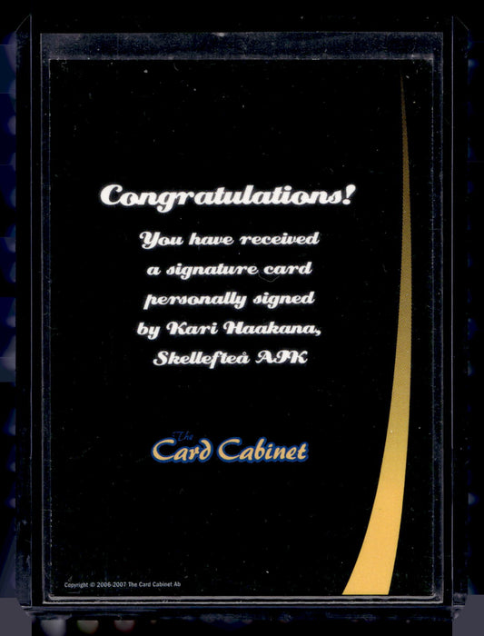 2006-07 SHL Signatures - Kari Haakana