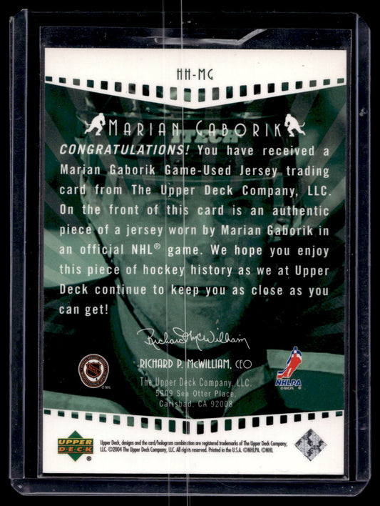 2003-04 Upper Deck - Highlight Heroes - Jersey - Marian Gaborik #HH-MG