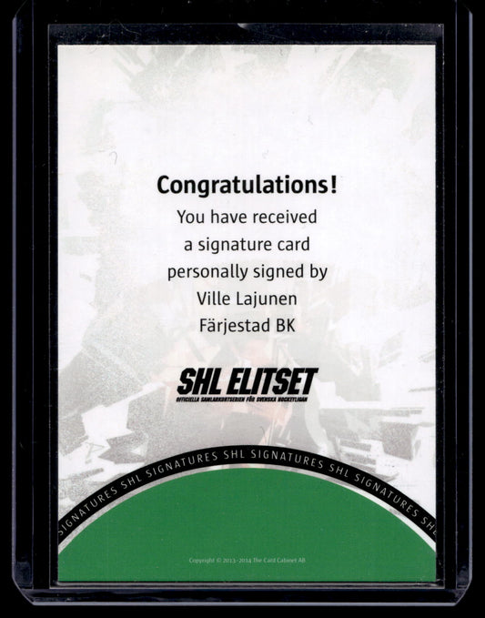 2013-14 SHL Signatures - Ville Lajunen
