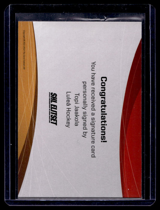 2011-12 SHL Signatures - Topi Jaakola