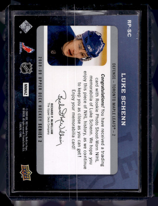 2008-09 Upper Deck - Rookie Playmakers Jerseys - Luke Schenn #RP-SC /100 RY